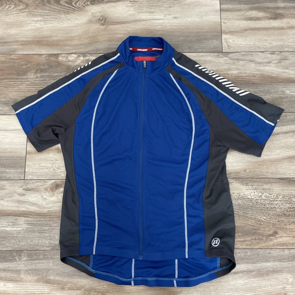 Novara Men's Short Sleeve Full Zip Jersey Top Size L Medium Reflective